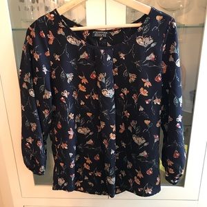 Stitch Fix Navy floral blouse